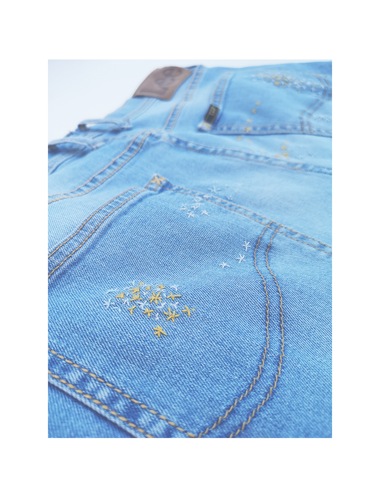 Dame skjørt - lyseblå jeans - str M