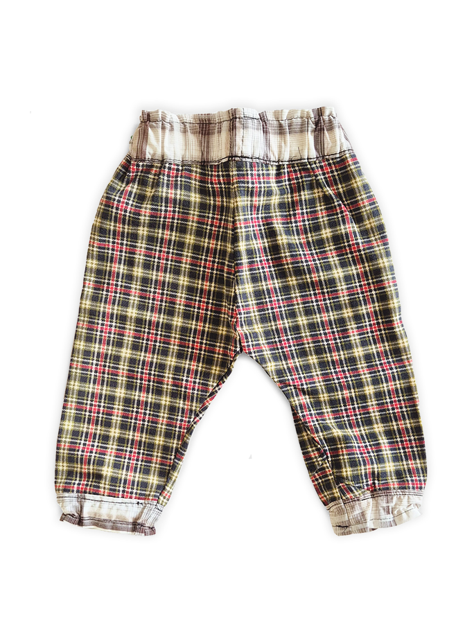 Baby joggebukser - røde ruter - str 68