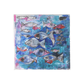 Fisk 3 - maleri / kollasje / penn (30 x 30 cm)